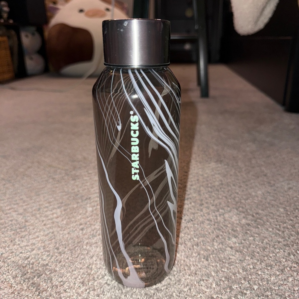 Starbucks Black and Silver Swirl Bottle